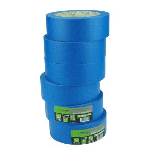 Ruban de Masquage Bleu-Adh&eacute;sif Cr&ecirc;pe UV pour Peinture Decoratif-Papier Collant Rouleau 38 mm x 50 m lot de 6-pour Multi Surfaces Int&eacute;rieur Ext&eacute;rieur et Fen&ecirc;tres Portes - Neuf