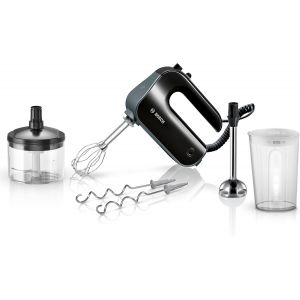 NouvelHorizonstore-MFQ4980B - Mixeur plongeant polyvalent avec pied mixeur en inox et mini h&acirc;choir inclus, 5 vitesses + turbo - fouets &agrave; microbilles - c&acirc;ble d'alimentation &eacute;tirable - 850 W, Noir - Neuf