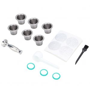 Hjlian Kit De Tasse A Cafe En Acier Inoxydable Avec Marteau De Pilonnage Pour Machine A Cafe - Neuf