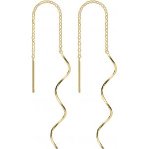 Kal-925 Boucles D'oreilles Verticales Pour Femme En Argent Sterling Boucles D'oreilles Tr&egrave;s Longues Pendantes - Neuf