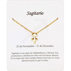Kal-Collier Signe Du Zodiaque En Acier Inoxydable Belle Carte Signification Signe Du Zodiaque Pendentif Horoscope Pour Femme Ou Homme Cadeau Anniversaire - Neuf