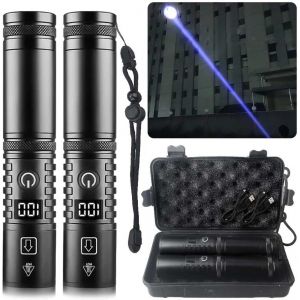 SJZG-Lampe De Poche Led À 3 Modes D'Éclairage, Mise Au Point Réglable Avec Batterie Rechargeable Incluse Pour La Maison, Le Camping, La Randonnée, Etc - Neuf