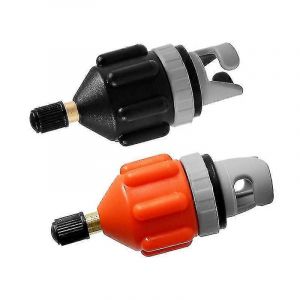 Adaptateur De Soupape De Pompe De Bateau Gonflable Adaptateur De Pompe &Agrave; Air Convertisseur De Pompe &Agrave; Air Fixation De Soupape D'air (2pcs,Noir + Orange) (Haoyi) - Neuf