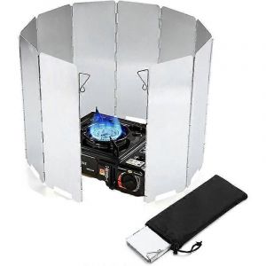 Promotion D'hiver,Pare-Brise De R&eacute;chaud De Camping &Agrave; 10 Plaques,R&eacute;chaud &Agrave; Gaz Pliable,Pare-Brise De R&eacute;chaud De Camping L&eacute;ger Avec Sac &Agrave; Cordon Pour R&eacute;chauds De Camping,A - Neuf