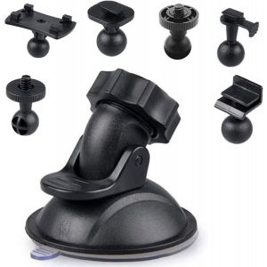 Car Dash Cam Suction Cup Mount With 6 Types Of Adapters 360&deg; For Car Windscreen And Dashboard Video Recorder - Neuf
