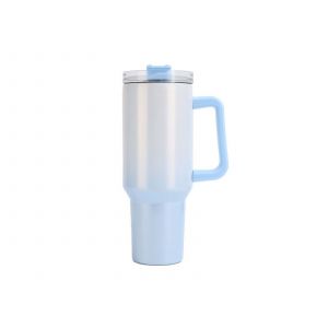 Gobelet Isotherme En Acier Inoxydable De 1,2 L Avec Paille - Bleu - Neuf