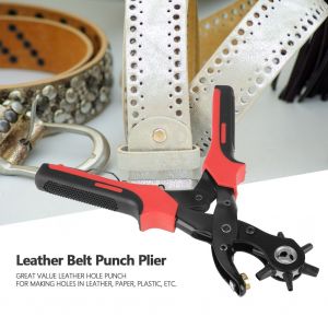 Pince perforatrice portative pour oillets de ceinture en cuir, perforatrice a main rotative - Neuf