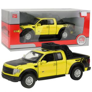 Modele de voiture portable 1:32 pour Ford F150 VB32273, jouet pour enfants de plus de 3 ans, jaune - Neuf