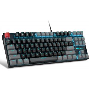 Clavier De Jeu M&eacute;canique &Agrave; 75 % Avec Interrupteur Rouge, Clavier R&eacute;tro&eacute;clair&eacute; &Agrave; Del Bleue, 87 Touches, Clavier D'Ordinateur Filaire Tkl Compact Pour Ordinateur Portable Windows Et Pc Gamer U2013 - Neuf