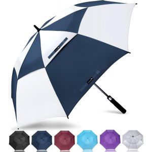 Grand Parapluie de Golf M/L/XL/XXL Parapluies de Golf Grande Taille 2-4 Personnes Anti Tempete Extra Large Automatique Umbrella Golf Double Canop&eacute;e De Homme Femme - Neuf