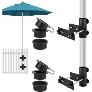 Ulteronixshop-Support De Parasol Stable Pour Balustrade De Balcon, Balustrade Carr&eacute;e Pour Parasols Jusqu'&agrave; 4,5 M, Support De Parasol Solide En M&eacute;tal - Neuf