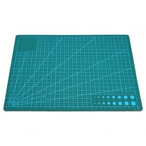 Tapis de decoupe auto-cicatrisant en PVC, grille A4, papier, cuir, tissu (vert) - Neuf