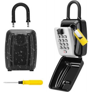 CHECARZHN--NO1-Boite A Clefs Avec Anse Amovible, Exterieur Grande Boîte À Clés Étanche Avec Code À 12 Chiffres, Boite À Clé Sécurisée, Étanche À L'Eau Et À La Rouille Pour L'École De Garage À Domicil - Neuf