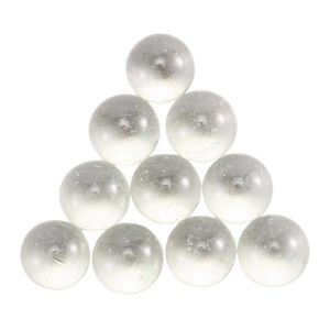 10 Pcs Marbres 16mm billes de verre Knicker boules de verre décoration couleur pépites jouet transparent - Neuf