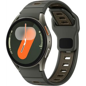 Bnhgo-Sport Waterproof Bracelet Compatible Avec Samsung Watch 7/6/5/4 40mm 44mm/6 Classic 47mm 43mm/4 Classic 46mm 42mm/5 Pro 45mm/Fe 40mm Homme/Femme,Silicone Bicolore Morbida Bands Per Samsung Watc - Neuf