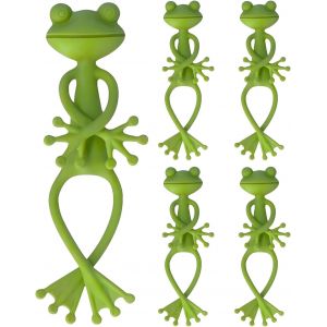 5 Pi&egrave;ces Support de Plantes Grenouille Multi-usages, pour Plantes de Jardin, Statues d'animaux, Plantes en Pot, etc (Vert) - Neuf