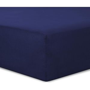 Drap-Housse 140 X 200 Cm - Couleur : Bleu Marine 4 Coins Élastiques - Neuf