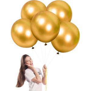 Ballon Or,5 Pi&egrave;ces 18 Pouces Ballons De Baudruche,Ballon Anniversaire,Ballons Or En Latex M&eacute;tallique Helium Gonflable De Fete,Mariage,Baby Shower,Anniversaire Decoration Pour Femmes Gar&ccedil;ons - Neuf
