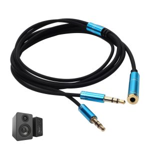 Adaptateur Y Jack 3.5mm Audio,C&acirc;ble 3.5mm Femelle vers 2 Double Male,Adaptateur Micro Casque S&eacute;parateur St&eacute;r&eacute;o,C&acirc;ble Plaqu&eacute; Or pour PC,Ordinateur Portable,Haut-Parleur,Casque Audio,Voiture 1M - Neuf