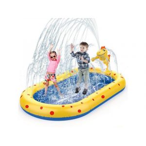 Piscine Gonflable &Agrave; Jets D'eau 100 X 170 Cm Pour Enfants, Jeux Et Divertissements En Plein Air - Neuf