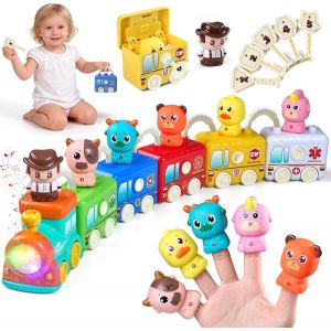 Ulteronixshop-Train d'apprentissage Montessori - Jouet &Eacute;ducatif avec 5 Cadenas & Animaux pour Enfants 2 3 Ans, Jeu de Motricit&eacute; Fine et Couleurs - Neuf