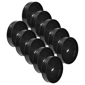 vhbw 10x Filtres &agrave; charbon actif compatible avec Gorenje DKI 550 M, DKL900M, DKO500M, DKL600M, DKO600M, DKG 552-ORA-W hotte aspirante - 17,05 cm - Neuf