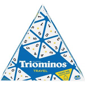 Eryi-- Triominos Travel - Format Pour Voyages - Jeu De Stratégie - Jeu De Société Traditionnel - A Jouer En Famille Ou Entre Amis - De 2 À 4 Joueurs - A Partir De 6 Ans, Voyage Boîte Triangle, 21,6 X - Neuf