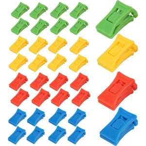 Mevronisshop-36 Pièces Pinces À Chaussettes Pour Lave-Linge Et Sèche-Linge, Clips De Qualité Supérieure Pour Chaussettes Épaisses Avec Crochet Robuste, Pour Organisation Et Gain De Temps, Pack Multic - Neuf
