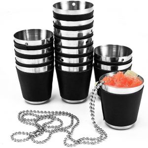 14 Pcs Verres &Agrave; Shot En Aciers Inoxydables R&eacute;utilisable Enterrement De Vie De Gar&ccedil;on Verre &Agrave; Shot En Aciers Inoxydables Reutilisable Collier Femme - Neuf