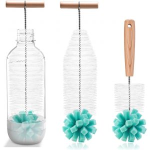 2 Pi&egrave;ces Goupillon Bouteille,30 Cm+27 Cm Goupillon Biberon Nettoyage Pour Bouteille Soda,Bouteille Verre,Bouteille Biberons - Neuf