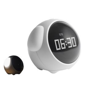 R&eacute;veil pour enfants avec luminosit&eacute; r&eacute;glable, activation vocale, affichage de la temp&eacute;rature et fonction snooze - Neuf