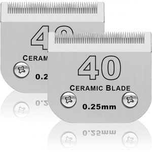 2 Unit&eacute; Lame De Rechange Pour Toilettage De Chiens,Compatible Avec Les S&eacute;ries Heiniger/Max45/Andis/Oster A5 Tondeuse Pour Chien,Taille 40# 1/100""(0,25mm) Longueur De Coupe - Neuf