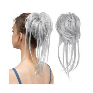 Bun Synth&eacute;tique &Eacute;lastique &Agrave; Chignon D&eacute;sordonn&eacute; Hairpiece Boucl&eacute;s Scrunchie Donut Chignon Chignon Bande &Eacute;lastique Noir Gris Brun Blonde - Neuf