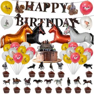 SJZG-Lot De 55 D&eacute;corations De F&ecirc;te En Forme De Cheval - D&eacute;coration D'Anniversaire Pour Chevaux - Ballons - D&eacute;coration Pour Anniversaire D'Enfant - Chevaux - Ballons - D&eacute;coration Pour Anniversaire D'E - Neuf