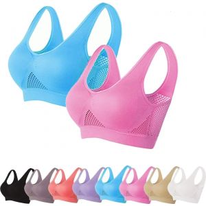 Nulalift Soutien-Gorge De Sport Pour Femme, Soutien-Gorge Push-Up Sans Armatures - Respirant Et Frais - Couverture Compl&egrave;te - Neuf