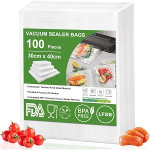 Nouvelhorizonstore-100 Sachets Sac Sous Vide Alimentaire 30x40 Cm, Sac Sous Vide Gaufr&eacute;, Sans Bpa, Approuv&eacute; Lfgb, Sachet Sous Vide Alimentaire Pour Conservation Des Aliments, La Cuisson Et Cuiseur So - Neuf