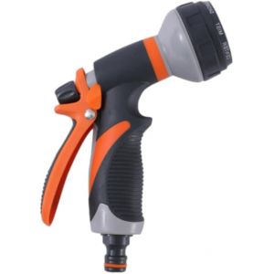 JGD-Pistolet arrosage du jardin 8 mod&egrave;les r&eacute;glables, pulv&eacute;risateur multifonctionnel Pour l'arrosage des plantes et des pelouses, le lavage des voitures et le bain des animaux de compagnie - Neuf