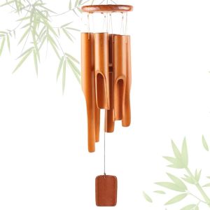 Mevronisshop-Carillon &Eacute;olien En Bambou 75 Cm - 6 Tubes Pour Ext&eacute;rieur Et Int&eacute;rieur - Parfait Pour Jardin, Cour, Terrasse - Neuf