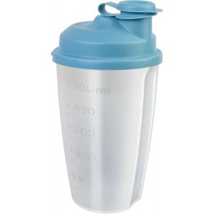 ERYI-Gobelet Mélangeur/Shaker Avec Echelle/Graduation De Mesure, Disque Mélangeur Amovible Et Bec Verseur Refermable, Capacité : 0,5 L, 2435227B, Bleu - Neuf
