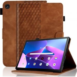 Étui Pour Lenovo Tab M10 3ème Génération 10,1 Pouces (Tb328fu / Tb328xu) Housse Folio En Cuir Avec Mise En Veille/Réveil Automatique Smart Shell Pour Lenovo M10 3ème Génération 2022, Marron - Neuf