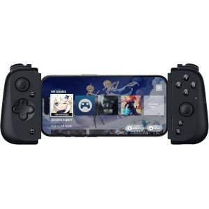 SUBZONAL-Kishi V2 - Contr&ocirc;leur de jeu mobile USB-C pour iPhone et Android (boutons d'action m&eacute;ca-tactiles, D-Pad, sticks analogiques, prise audio 3,5 mm, faible latence, RVB) Noir - Neuf