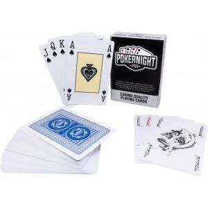 Cartes À Jouer En Plastique Professionnelles De (Dos Bleus) | 55 Cartes Par Jeu (3 Jokers) 4 Caractères Aux Coins[Z1235] - Neuf