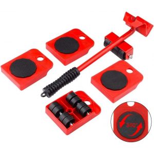 Ensemble d'outils de levage et de roulement pour meubles et appareils &eacute;lectrom&eacute;nagers lourds - Neuf