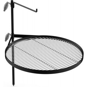 Ulteronixshop-Onlyfire Barbecue de Feu de Camp Pivotant R&eacute;glable, Barbecue Portable avec 2 Poign&eacute;es R&eacute;glables &agrave; Ressort, 1 Plaque de Gril en Acier Inoxydable, 1 Porte-Crochet, pour Barbecue de Campin - Neuf