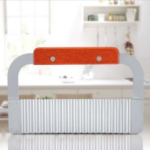 Hjlian Couteau A Pommes De Terre Ondule En Acier Inoxydable, Outil De Coupe Ondule Pour Nouilles - Neuf