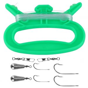 Bobine De Ligne De Peche Portable En Plastique, Systeme D'enroulement, Crochets, Kit De Ligne - Neuf