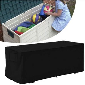 Ulteronixshop-Couvercle de la Bo&icirc;te de Pont, Couvertures Robuste Imperm&eacute;able Bo&icirc;te de Pont Ext&eacute;rieur Couverture de Protection des Bancs de Stockage, 123 x 62 x 55 cm(noir) - Neuf