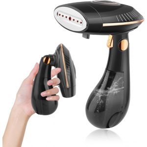 MEVRONISSHOP-Defroisseur a main, Defroisseur Vetement 1500W, d&eacute;froisseur vertical, capacit&eacute; 168ml, steamer portable, repassage vertical, chauffe rapide 30s, vapeur 25g/min, pliable, maison & voyage, - Neuf