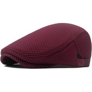 Kalanka-Casquettes Plate Pour Homme, Chapeau D'été En Maille Respirante Vintage Gatsby Casquette De Bérets, Beret Réglable Ivy Hat Hommes Ou Femmes, Gavroche Newsboy Flat Cap Ete - Neuf