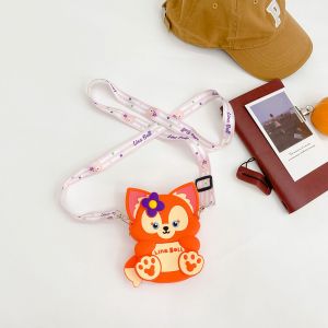 Porte-monnaie en silicone pour enfants, joli sac a main decoratif en silicone, sac a bandouliere orange - Neuf